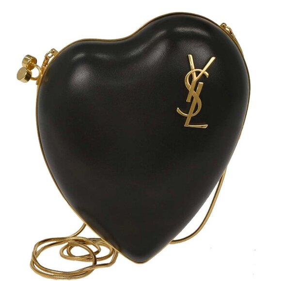 Saint Laurent Black Leather Love Box Shoulder Bag - Picture 1 of 10